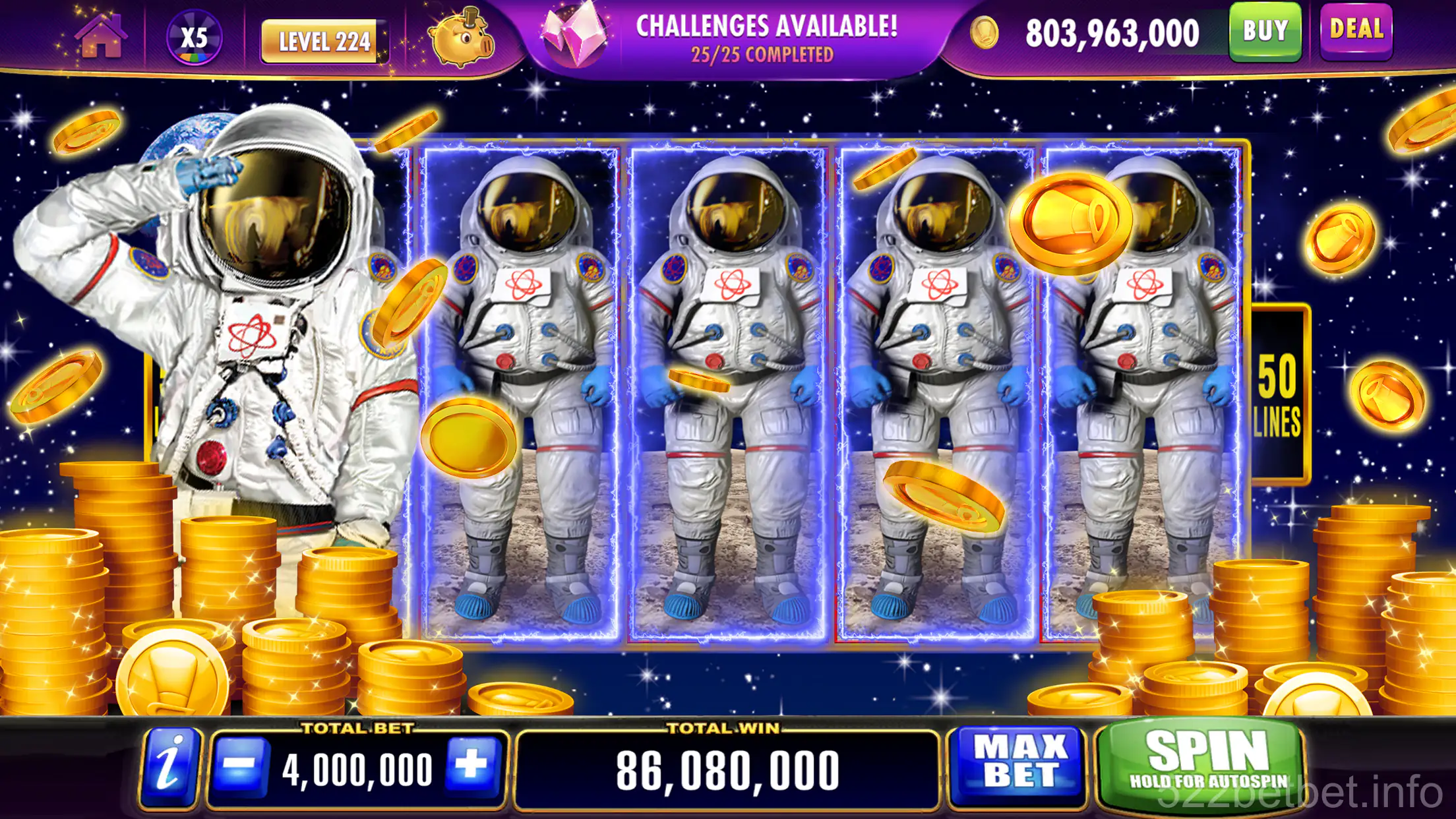 Tela inicial do app bet bet